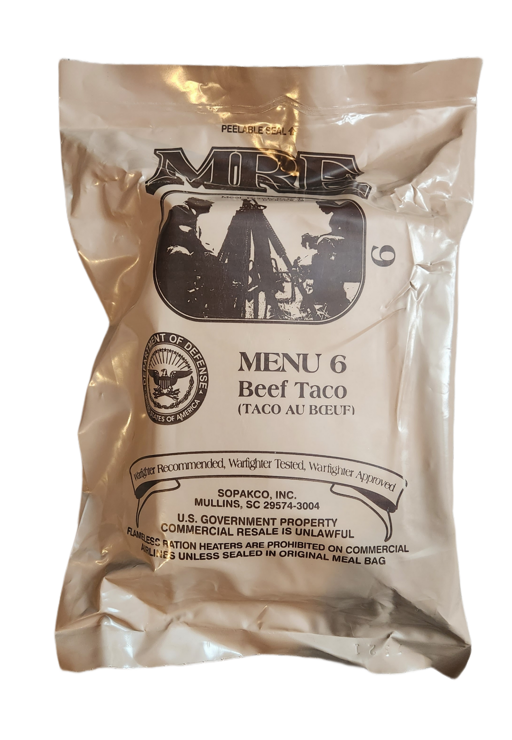 MRE (Meals ready to eat) single meal – NW Surplus Supply